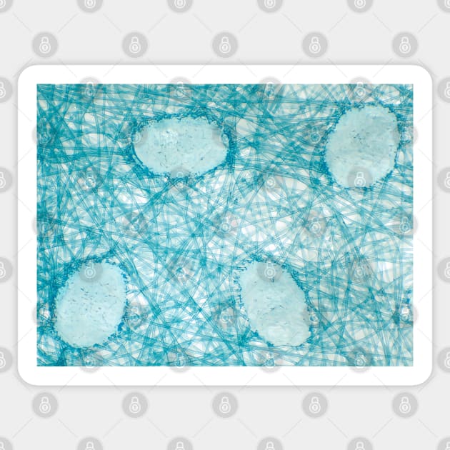 Disposable protective face mask under the microscope Sticker by SDym Photography